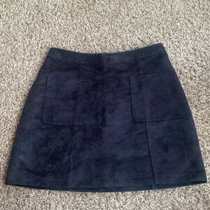 Velvet high rise black skirt